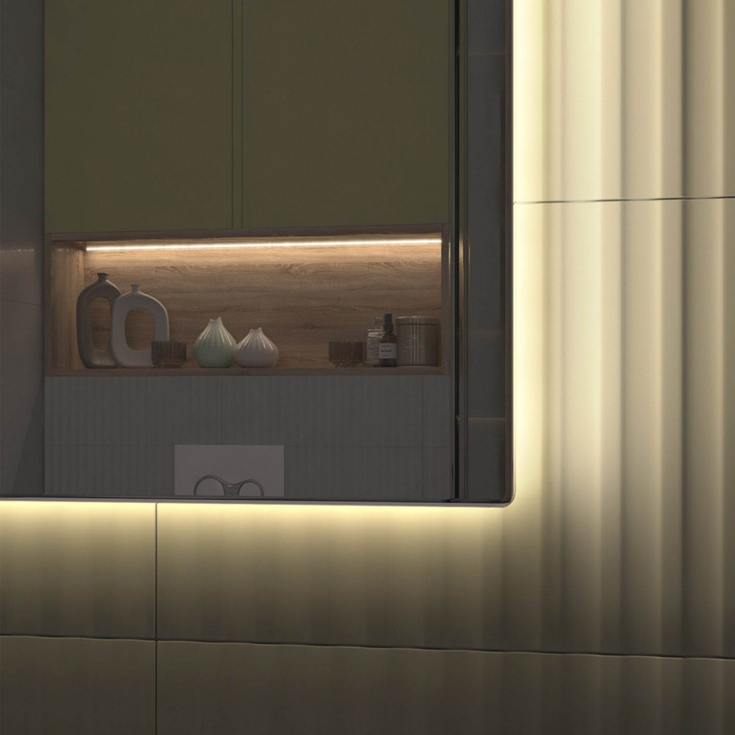 Зеркало Vigo Quadro Comfort 60 свет, сенсор, антизапотевание