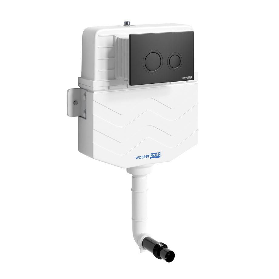 Смывной бачок WasserKraft Aller 10TLT.031.ME.MB01 скрытого монтажа, с кнопкой черный матовый