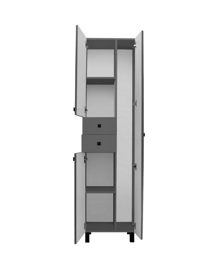 Пенал Runo 50 напольный, темно-серый/графит, правый