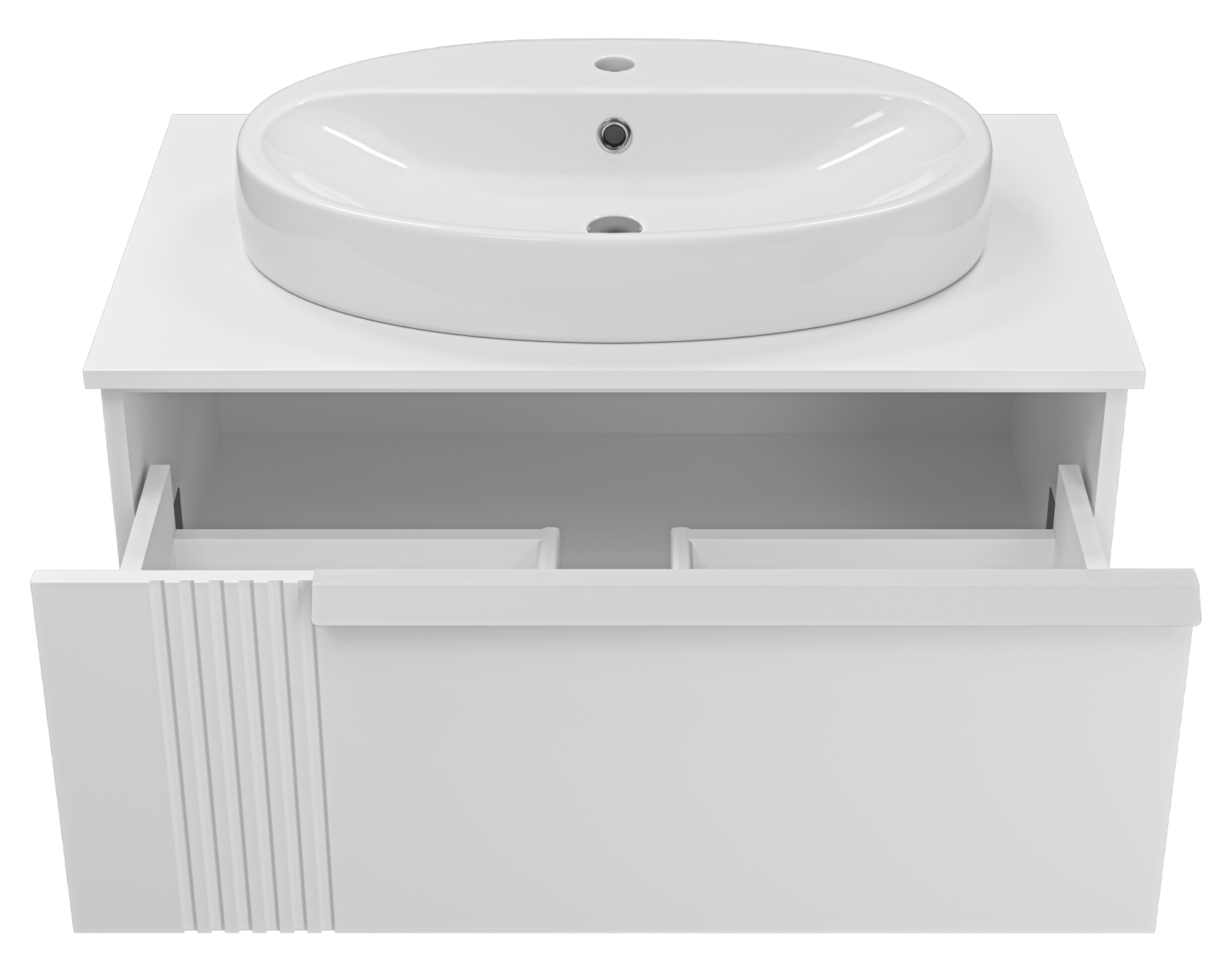 Тумба с раковиной Brevita Savoy 80 подвесная, белый
