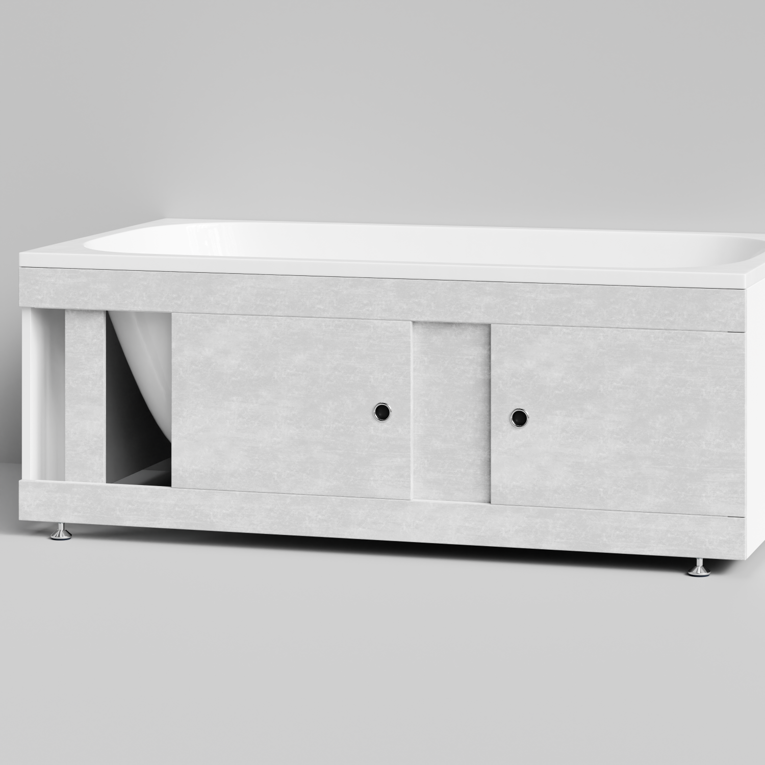 Экран под ванну Vod-ok Купе 150 раздвижной Белый камен