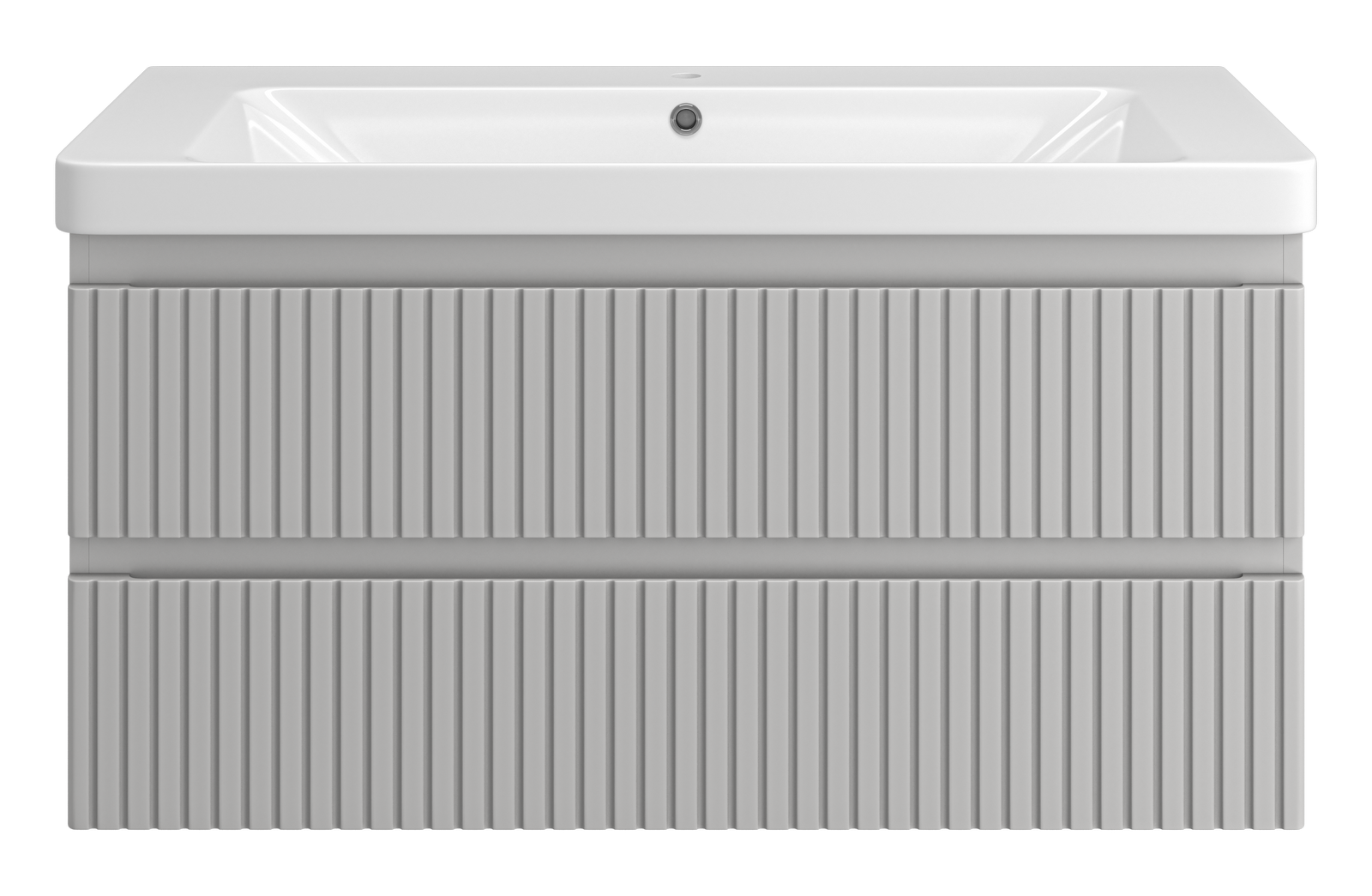 Тумба с раковиной Brevita Victory 105 подвесная, серый шелк