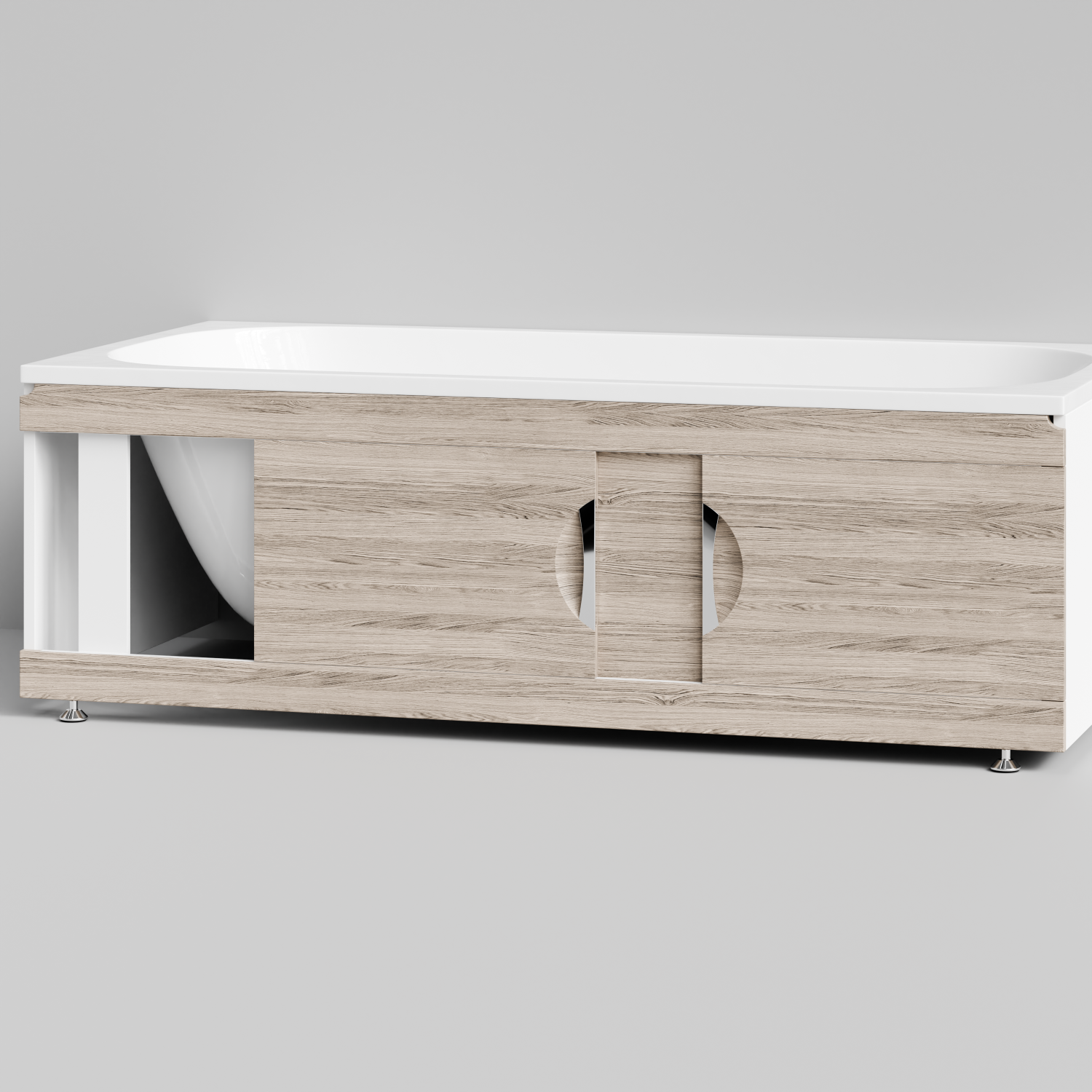 Экран под ванну Vod-ok Топ 170 раздвижной Дубослив ореховый светлый