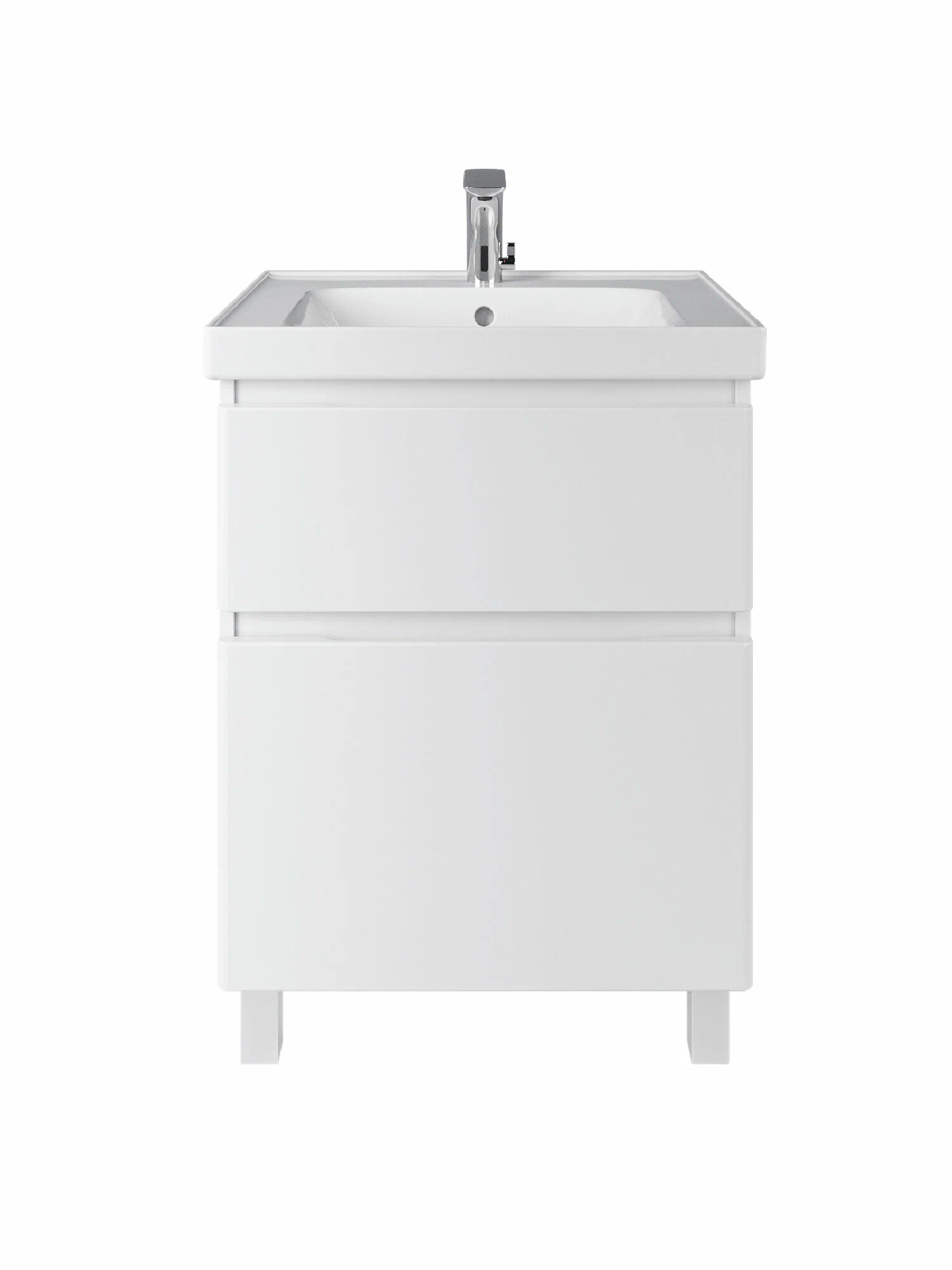 Тумба напольная SanStar Riana 60 с раковиной Грейс 60, белая