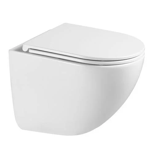 Унитаз SantiLine SL-5025Z подвесной, торнадо, микролифт, белый глянцевый