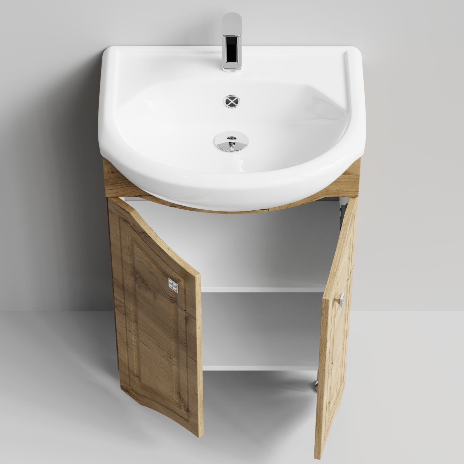 Тумба с раковиной Адам 55 напольная, Дуб Тортуга