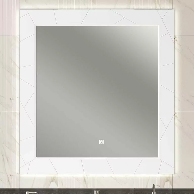 Зеркало Opadiris Луиджи 100 свет, сенсор, антизапотеватель, белый матовый