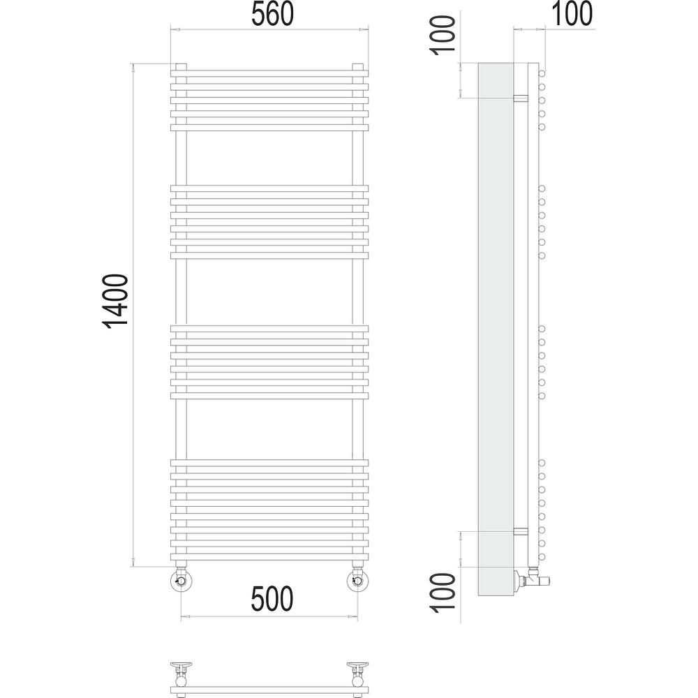 Полотенцесушитель водяной Terminus Ватра П25 50х140