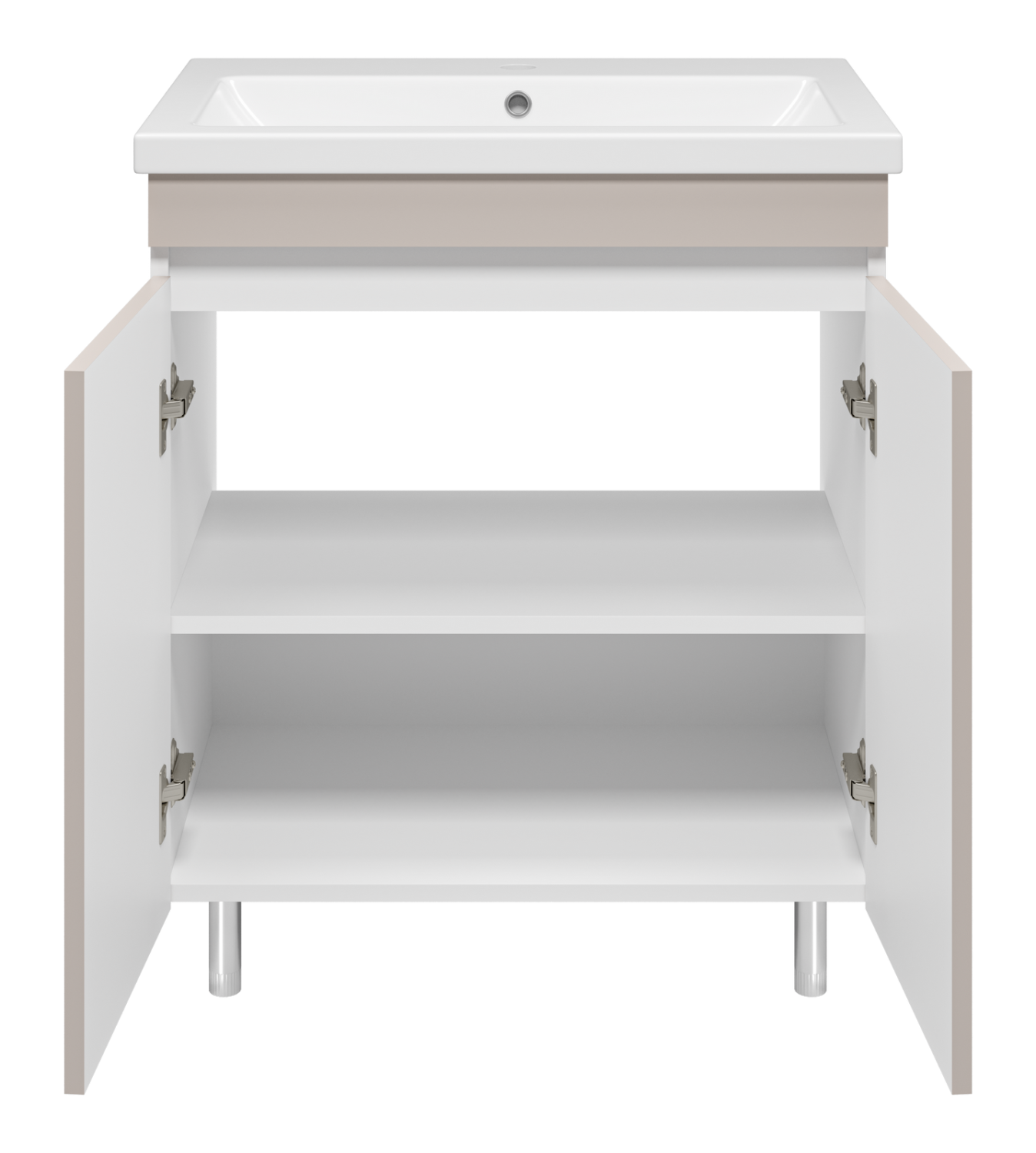 Тумба Misty Майна 70 с раковиной Como 70, напольный, сливки/белый