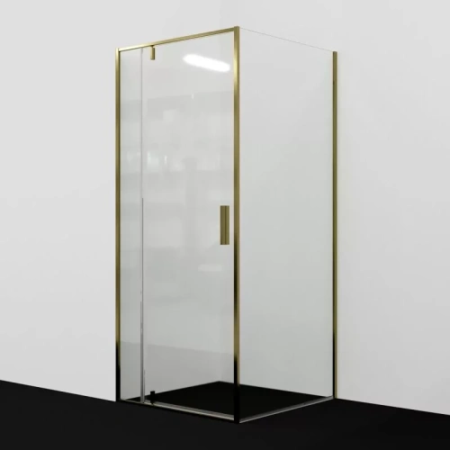 Душевой уголок WasserKraft Aisch 55P20 90х80 прямоугольный, без поддона, прозрачное стекло, матовое золото от магазина Vanna-Vanna.ru!