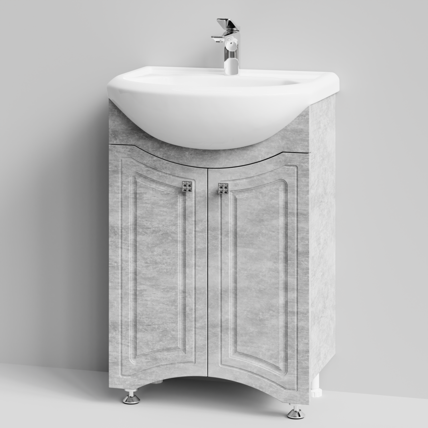 Тумба с раковиной Адам 55 напольная, Горный камень