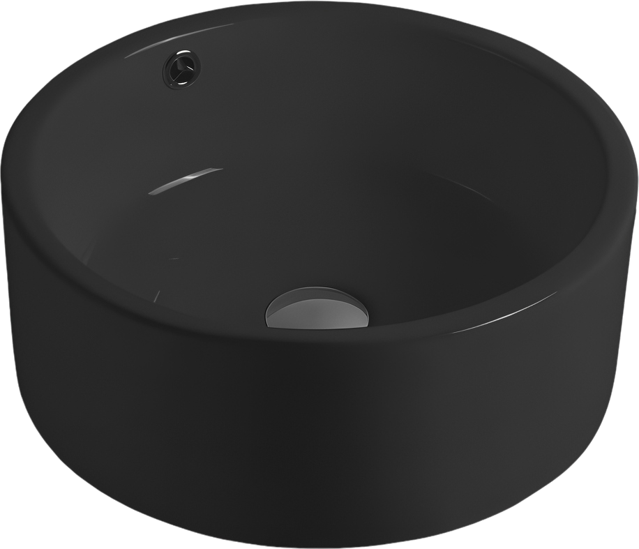 Раковина SantiLine SL-1057MB накладная, черный матовый