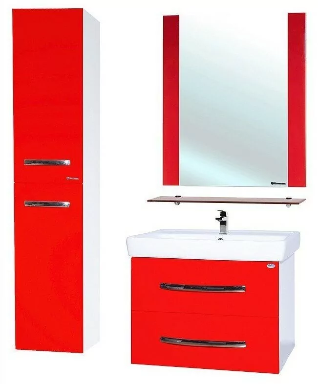 Мебель для ванной Bellezza Рокко 60 комплект, подвесной, красный Мебель для ванной Bellezza Рокко 60 комплект, подвесной, красный