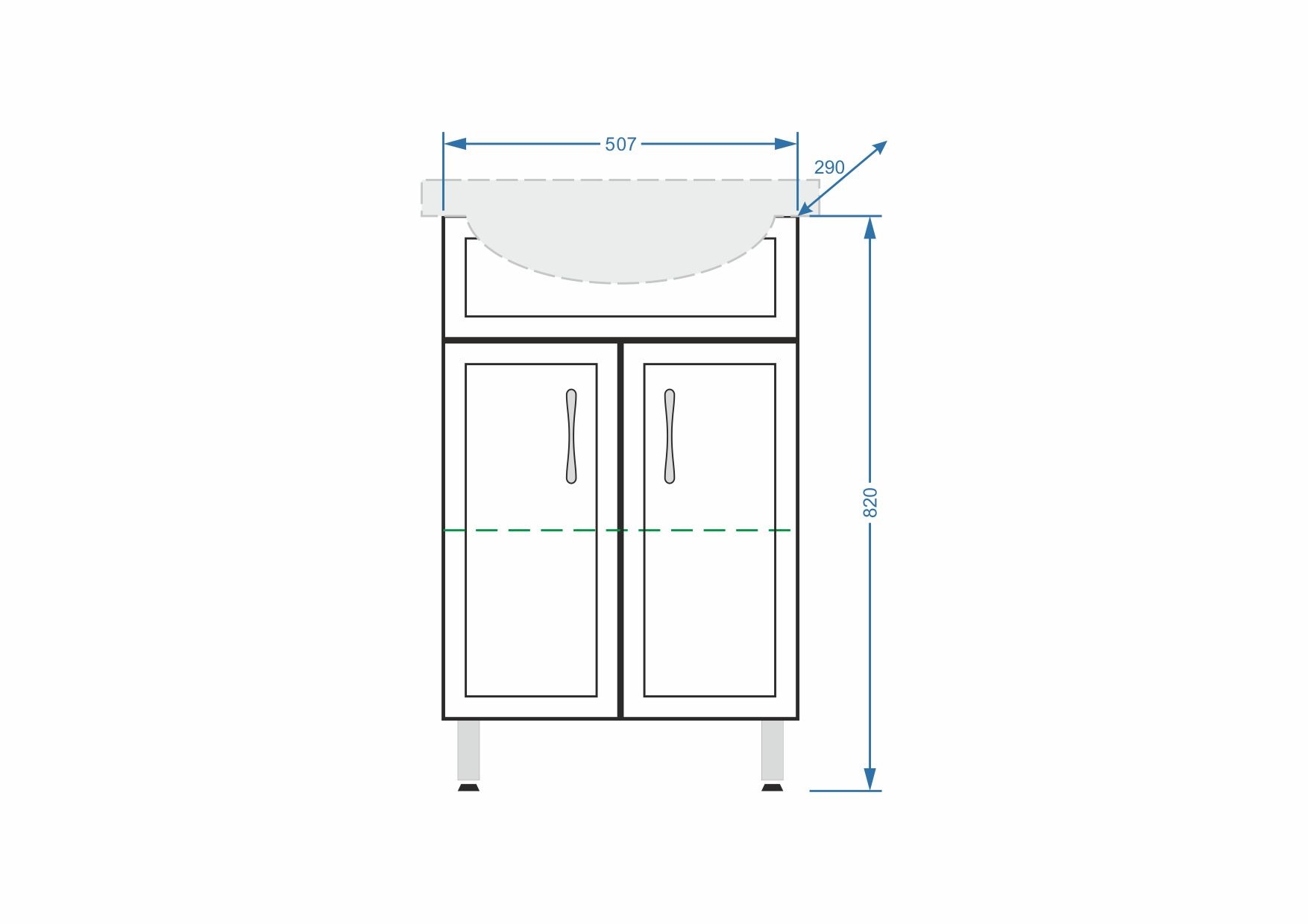Тумба Stella Polar Концепт 55 с раковиной Уют 55 напольная, белая