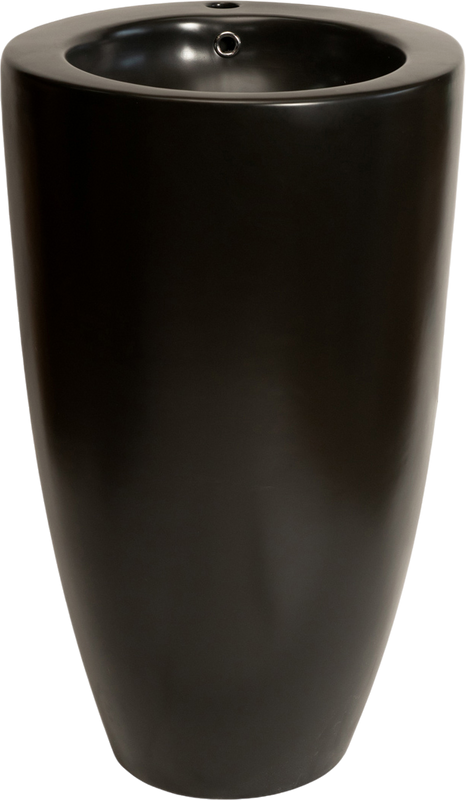 Раковина SantiLine SL-4004MB напольная, черный матовый