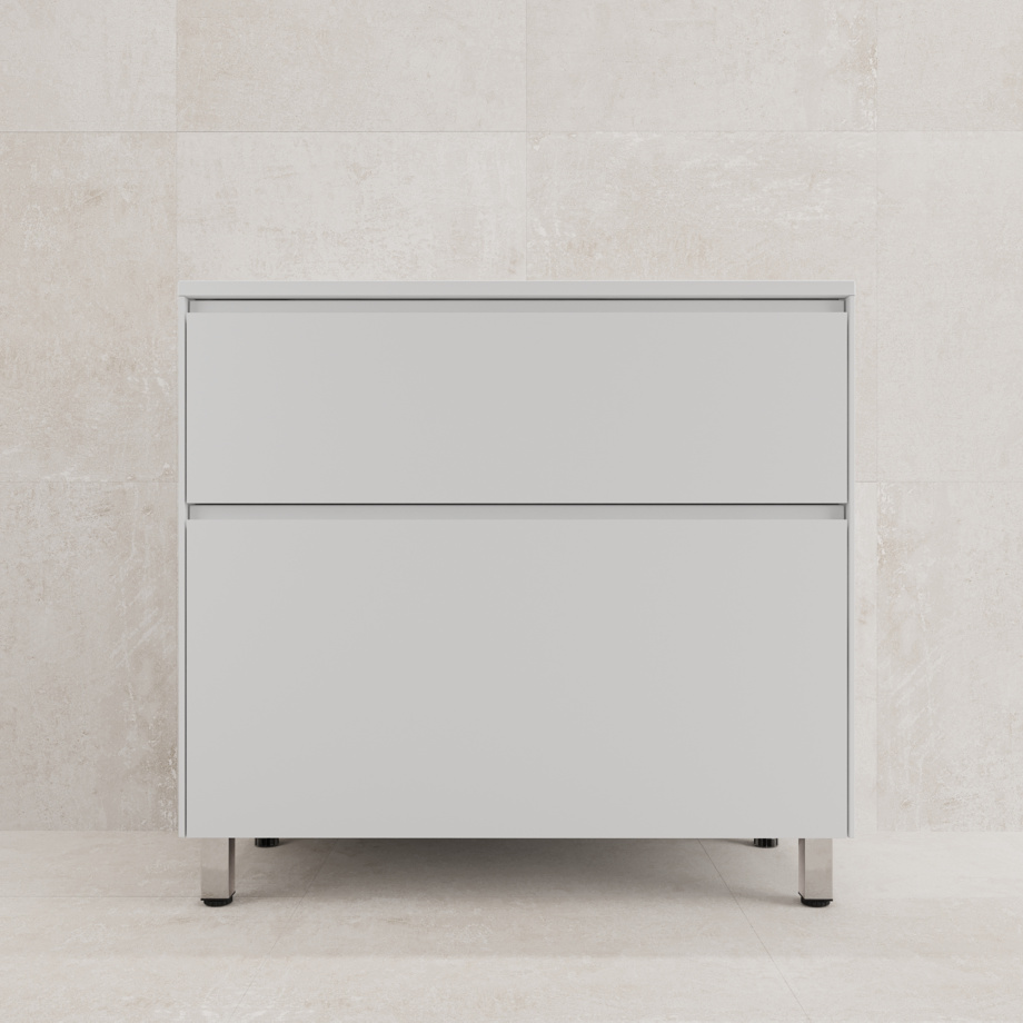 Тумба напольная Style Line Лима 90 с раковиной Line 90, 2 ящика, белый матовый