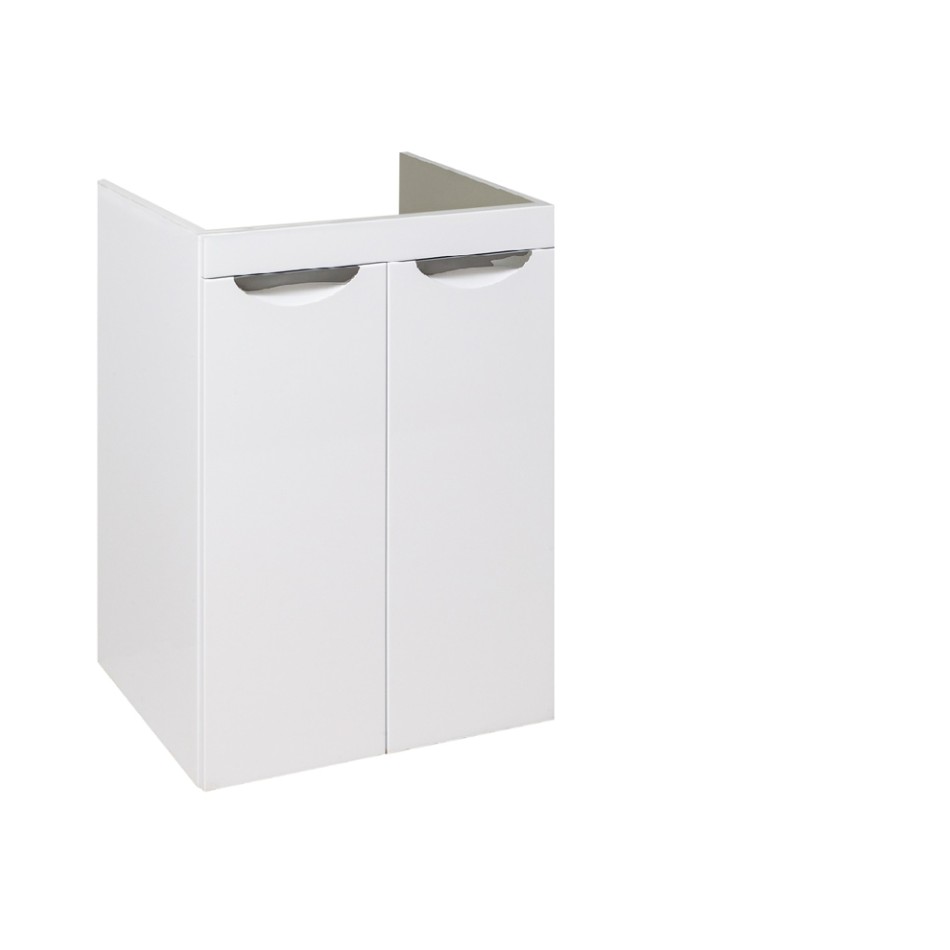 Тумба напольная Runo Лира 60 с раковиной Гамма 120 лайт правое крыло + кронштейн