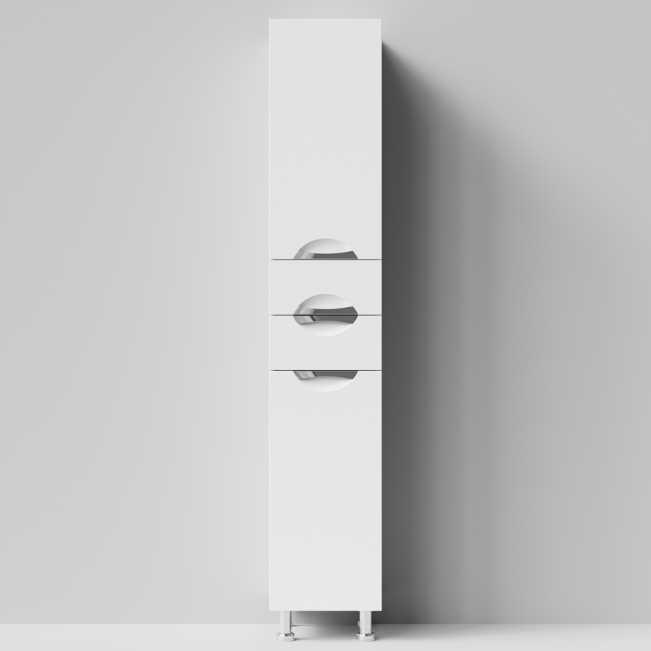 Пенал Vod-ok Лира 35 L/R напольный, с ящиками, белый