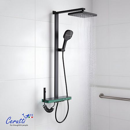 Душевая стойка Ceruttispa NANNI графит