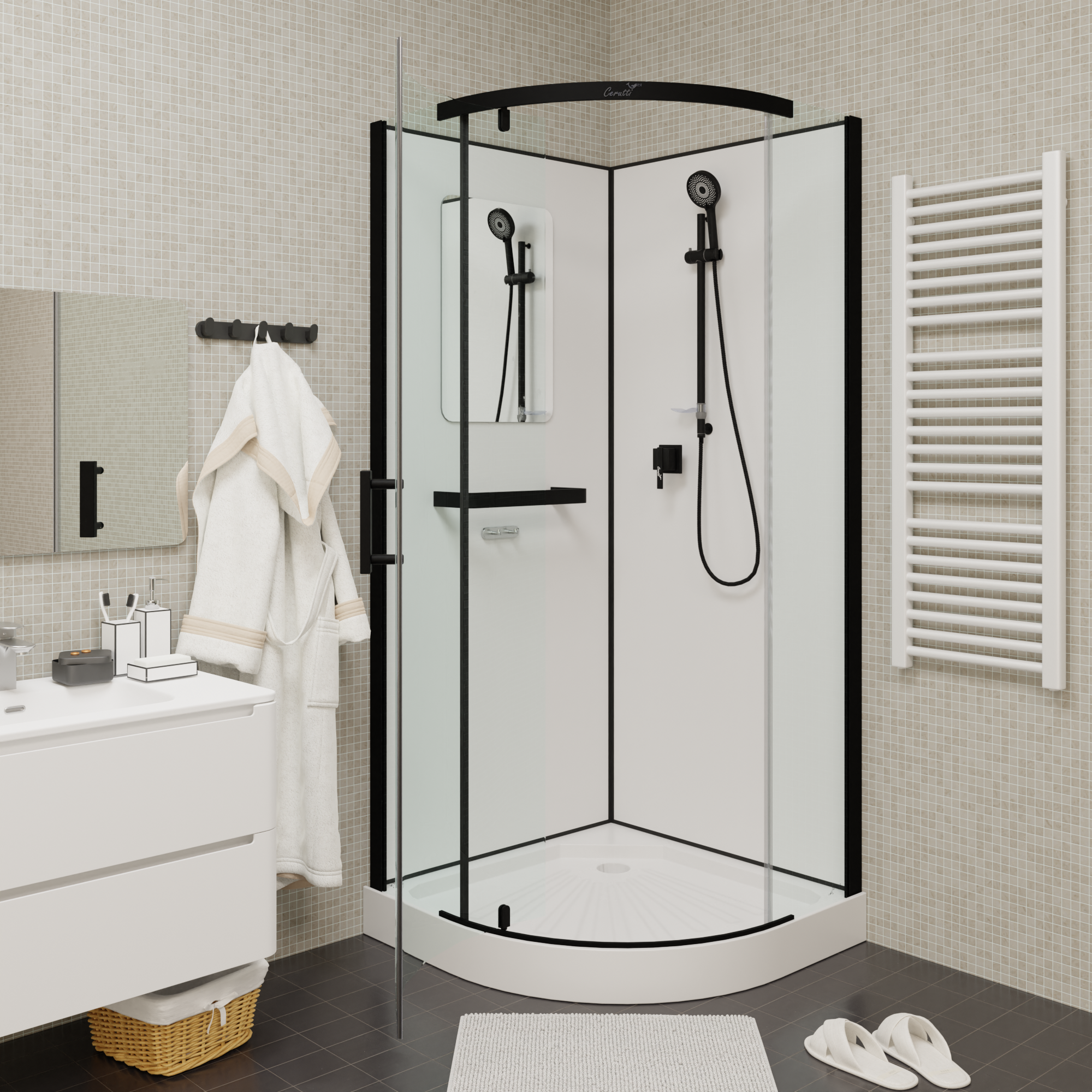 Душевая кабина Cerutti Spa KORRA90B (90x90x205)