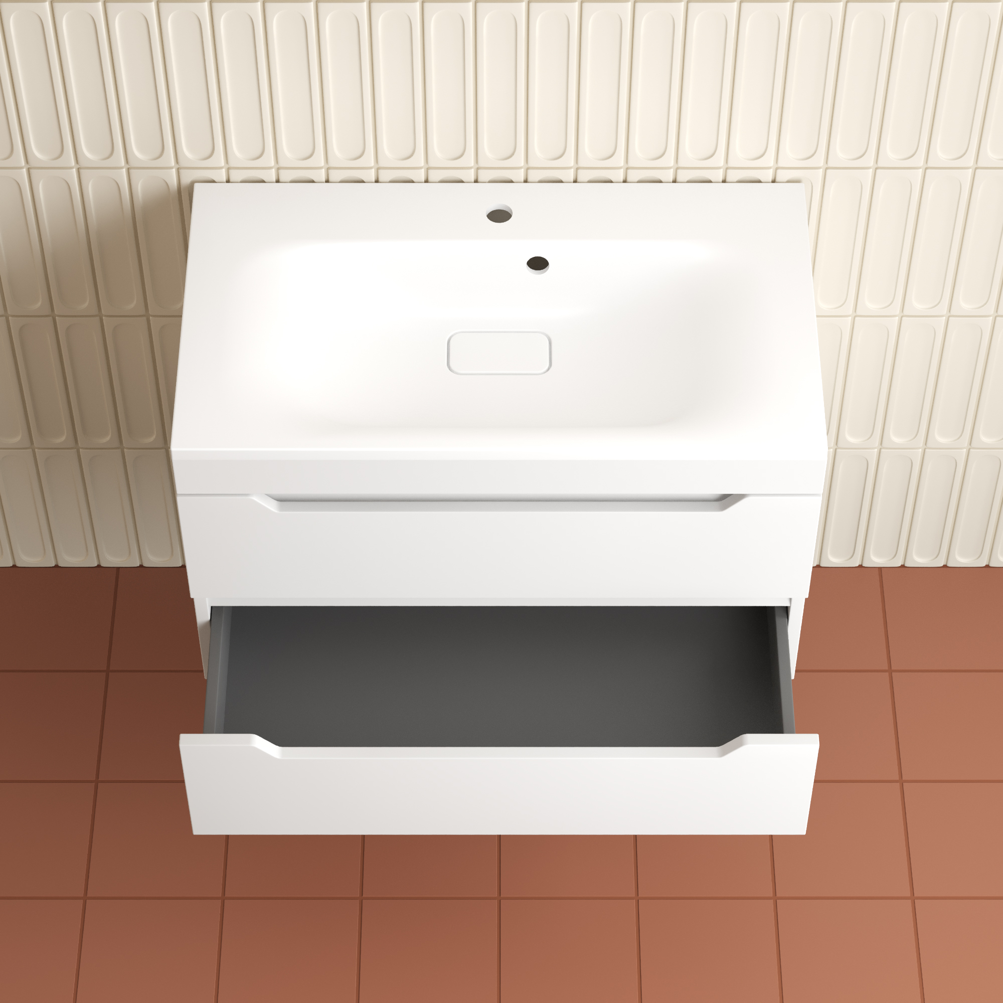 Тумба подвесная Style Line Остин 80 с раковиной Фортуна 80 белый