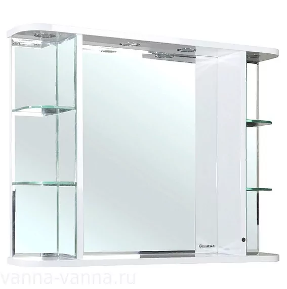 Зеркало Bellezza Рио 90 свет, белый