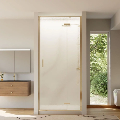 Душевая дверь Veconi Vianno VN-73RG/R, 1200x1950, Золото брашинг, стекло дождь от магазина Vanna-Vanna.ru!