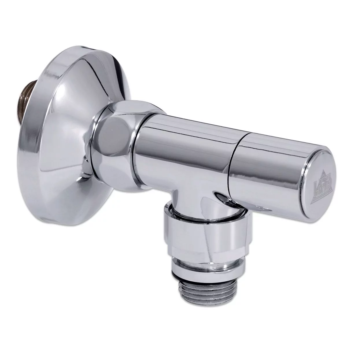 Вентиль запорный угловой Laris г/ш 3/4х1/2 хром ZZ-4701 2 шт. от магазина Vanna-Vanna.ru!