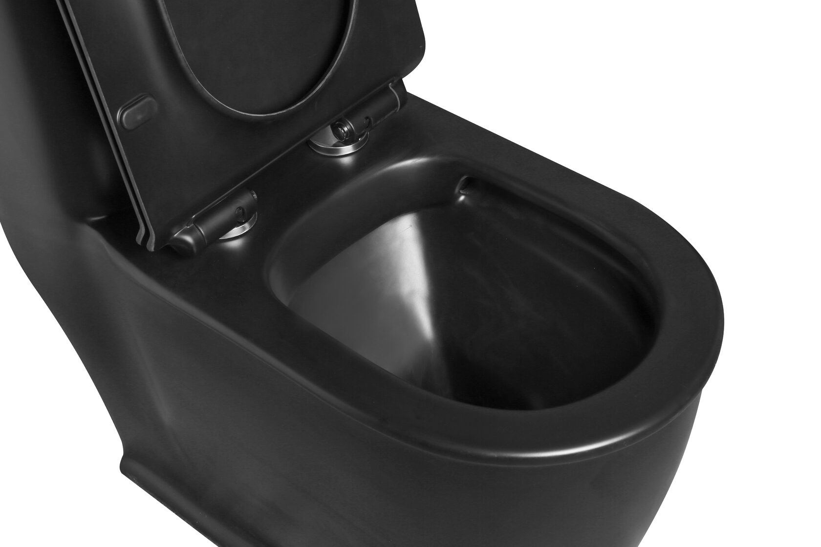 Унитаз SantiLine SL-5019MB напольный, безободковый, моноблок, черный матовый