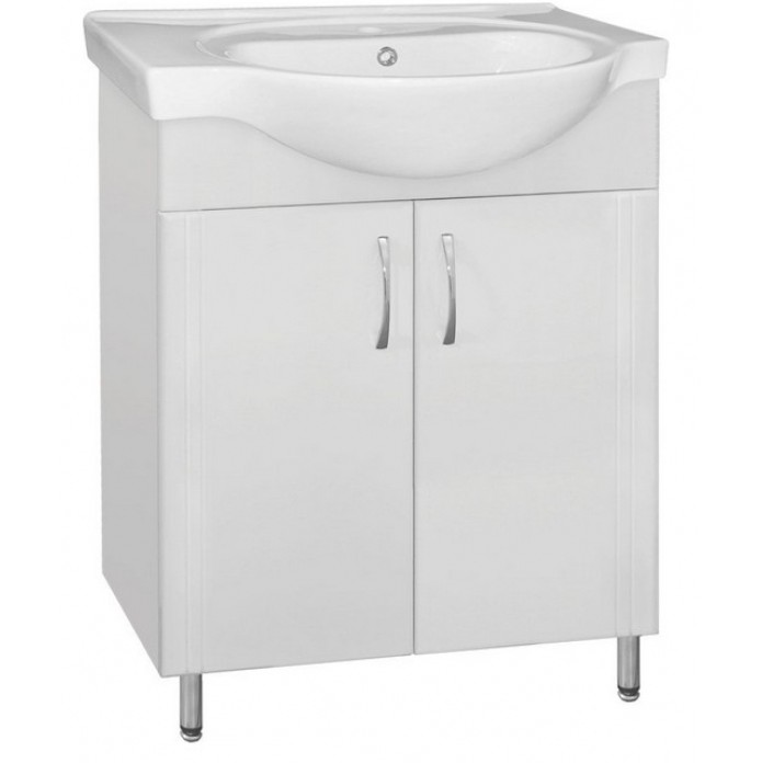 Тумба напольная Style Line Стандарт №23 70 с раковиной Балтика 70, белая