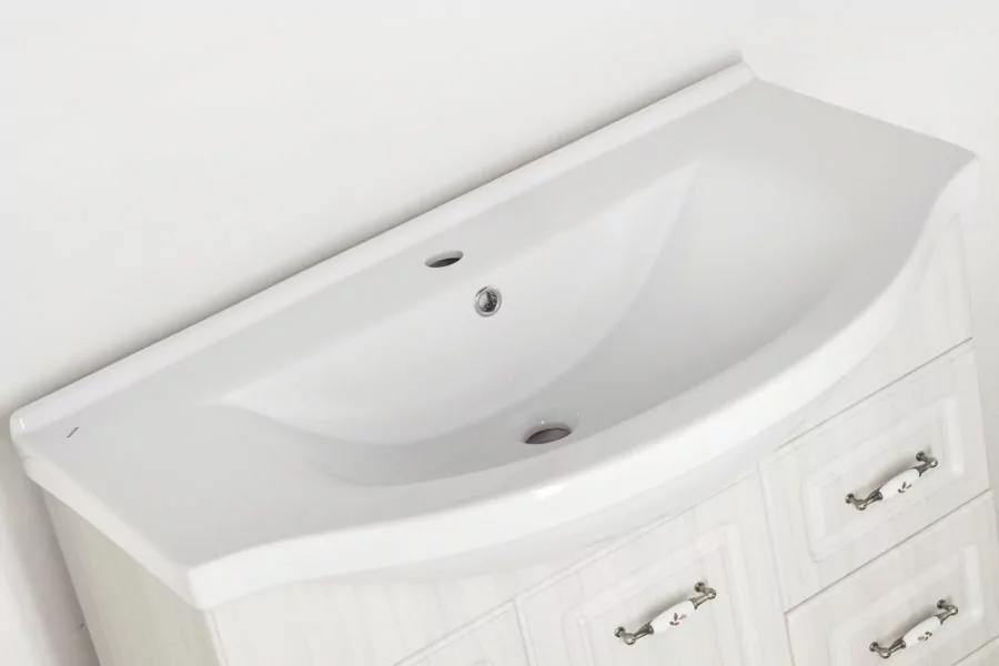 Тумба с раковиной Style Line Олеандр-2 90 напольная, рельеф пастель