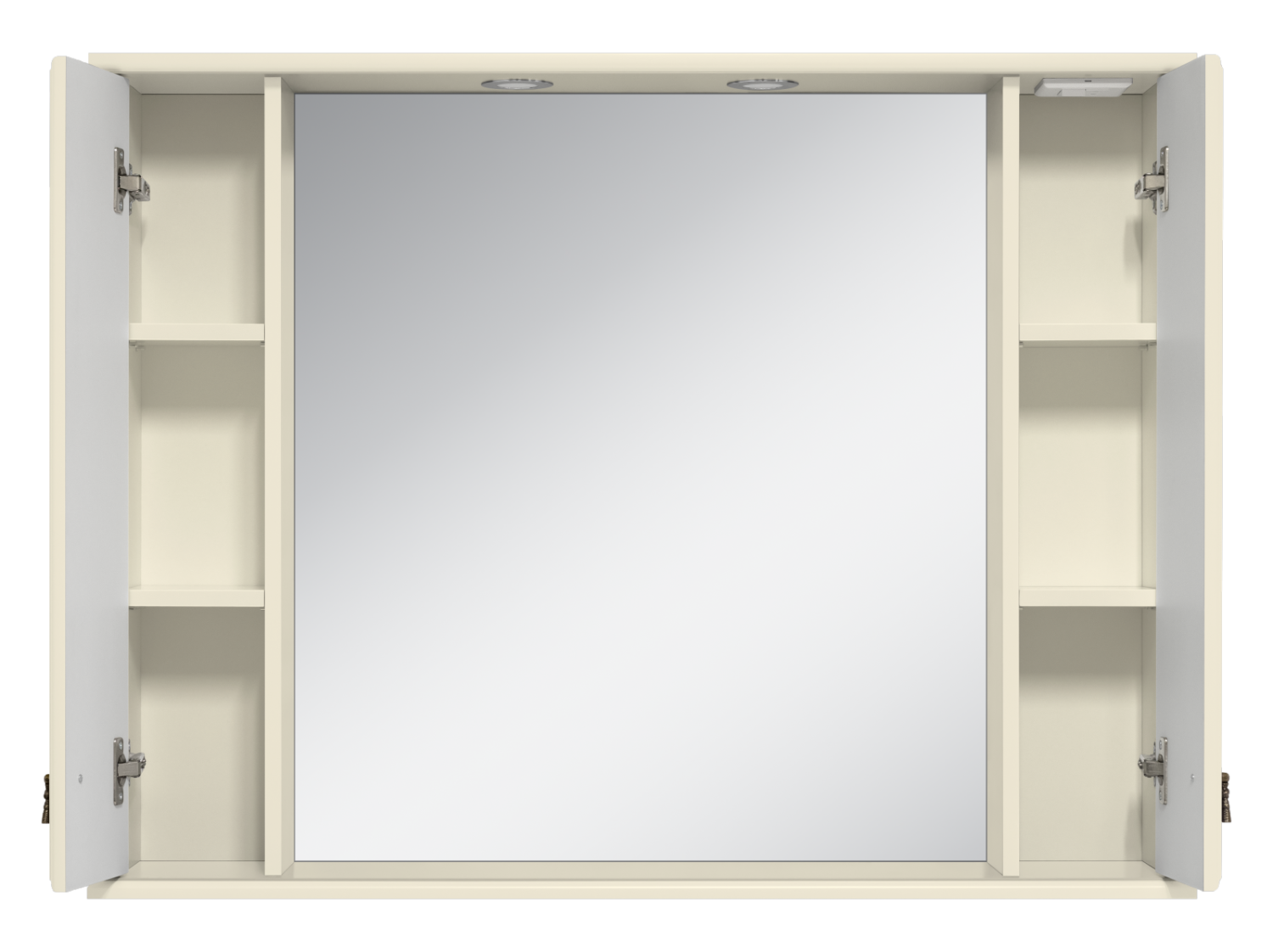 Зеркало со шкафчиком Misty Лувр 105, слоновая кость