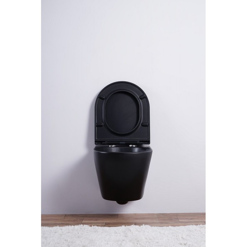 Унитаз подвесной Esbano AZALEA (Matt Black) 480x365x360