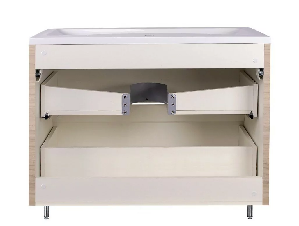 Тумба с раковиной Style Line Атлантика 90 Plus Люкс напольная, ясень перламутр от магазина Vanna-Vanna.ru!