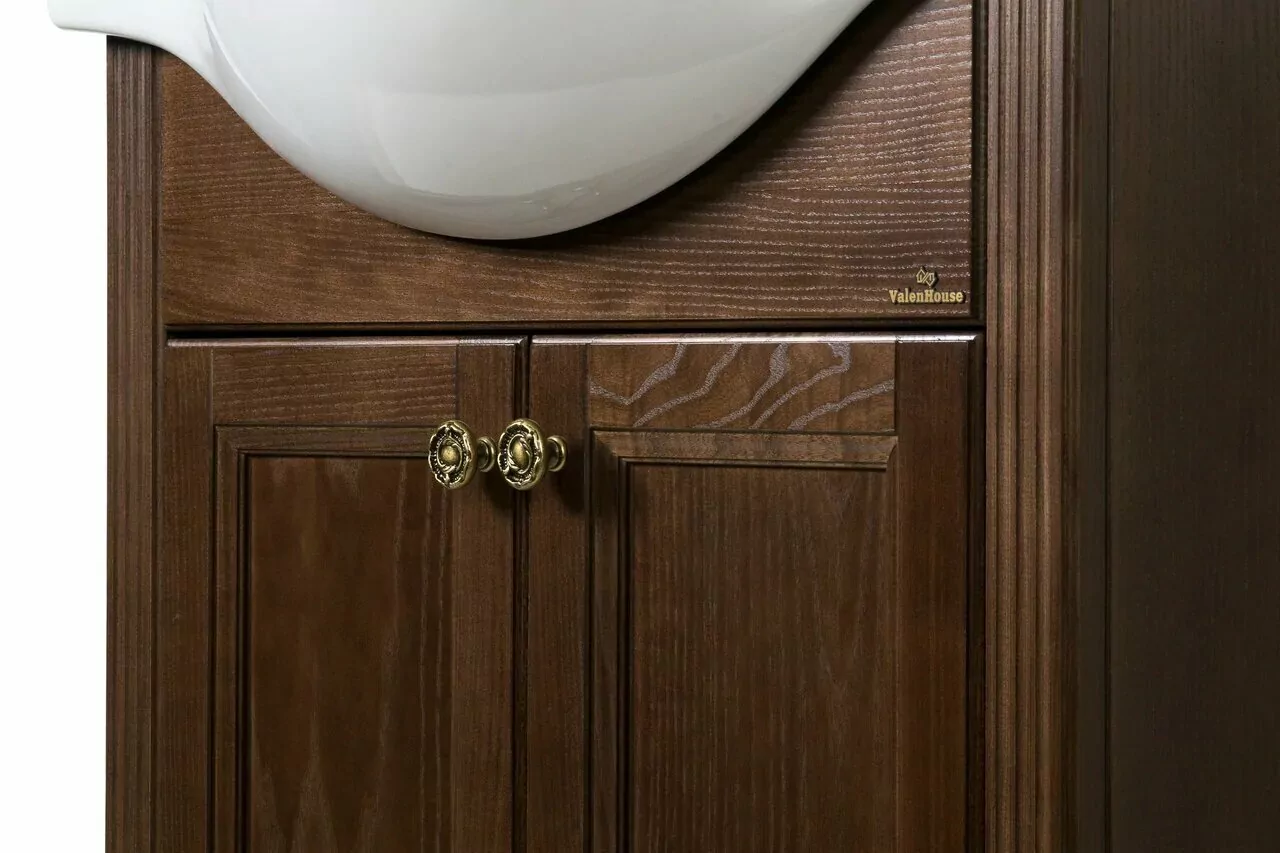 Тумба напольная ValenHouse Эллина 65 с раковиной Классик 65, 2 двери, кальяри, бронза