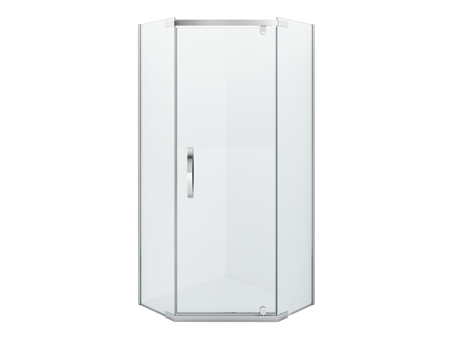 Душевое уголок Alex Baitler AB215-90 90х90 пятиугольный, без поддона, прозрачное стекло, хром