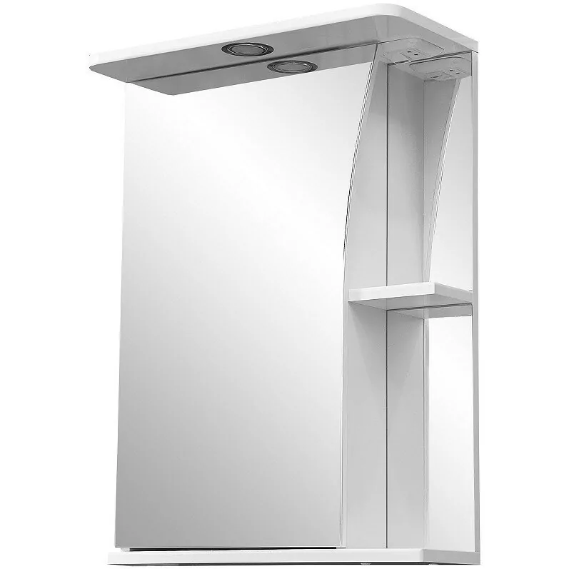 Зеркало-шкаф Stella Polar Волна Винчи 50 L свет, белый