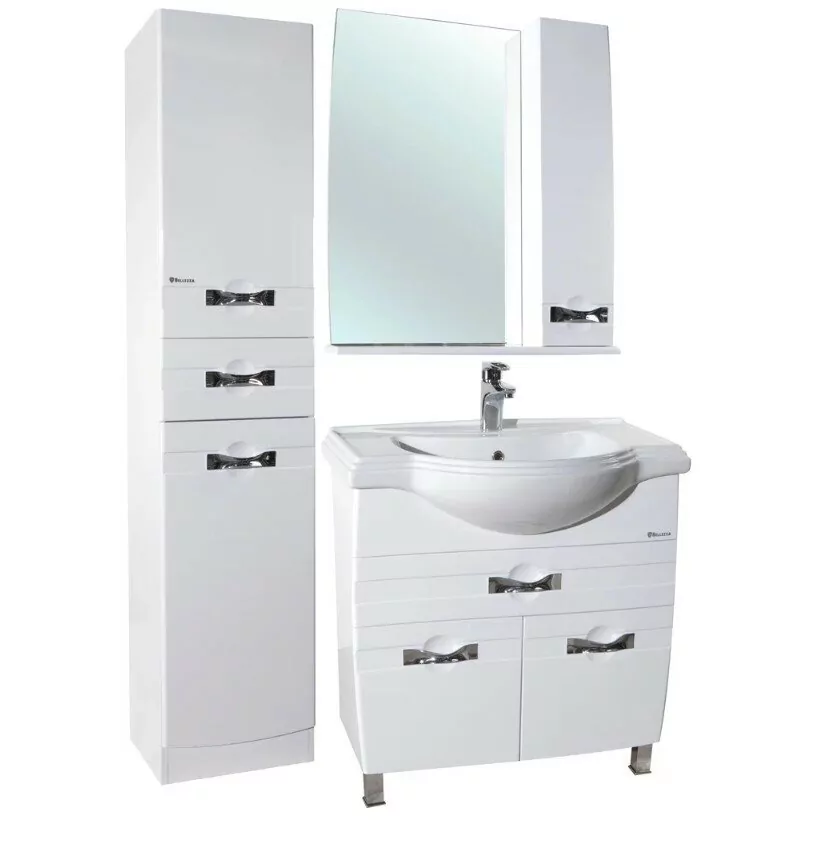 Мебель для ванной Bellezza Абрис 65 см комплект, напольный, белый