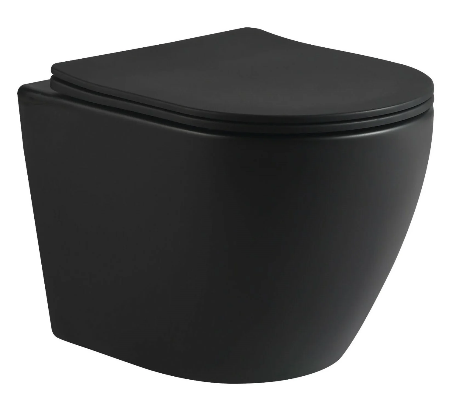 Унитаз SantiLine SL-5025MB подвесной, торнадо, микролифт, черный матовый
