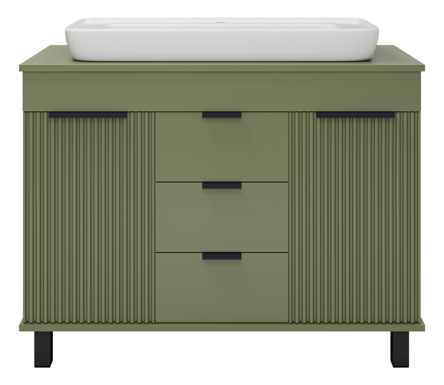 Тумба с раковиной Brevita Enfida 100 зеленый