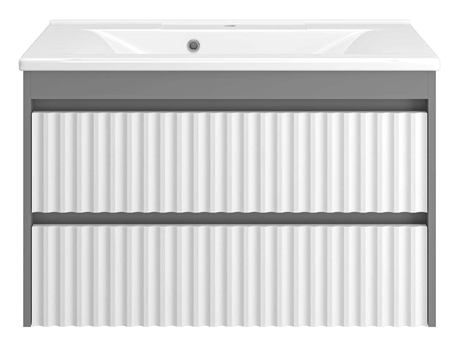 Тумба с раковиной Brevita Balaton 90 подвесная, белый/серый
