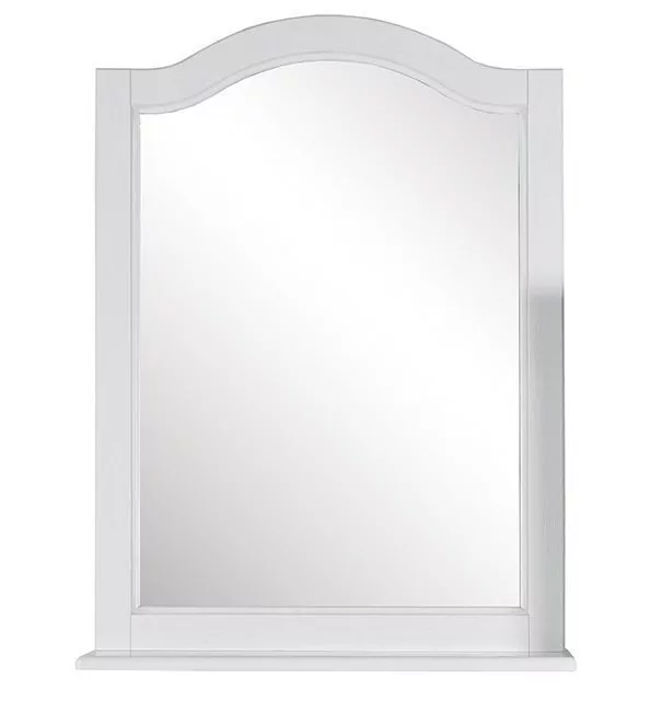 Зеркало ASB Woodline Модерн 85 белый, патина серебро