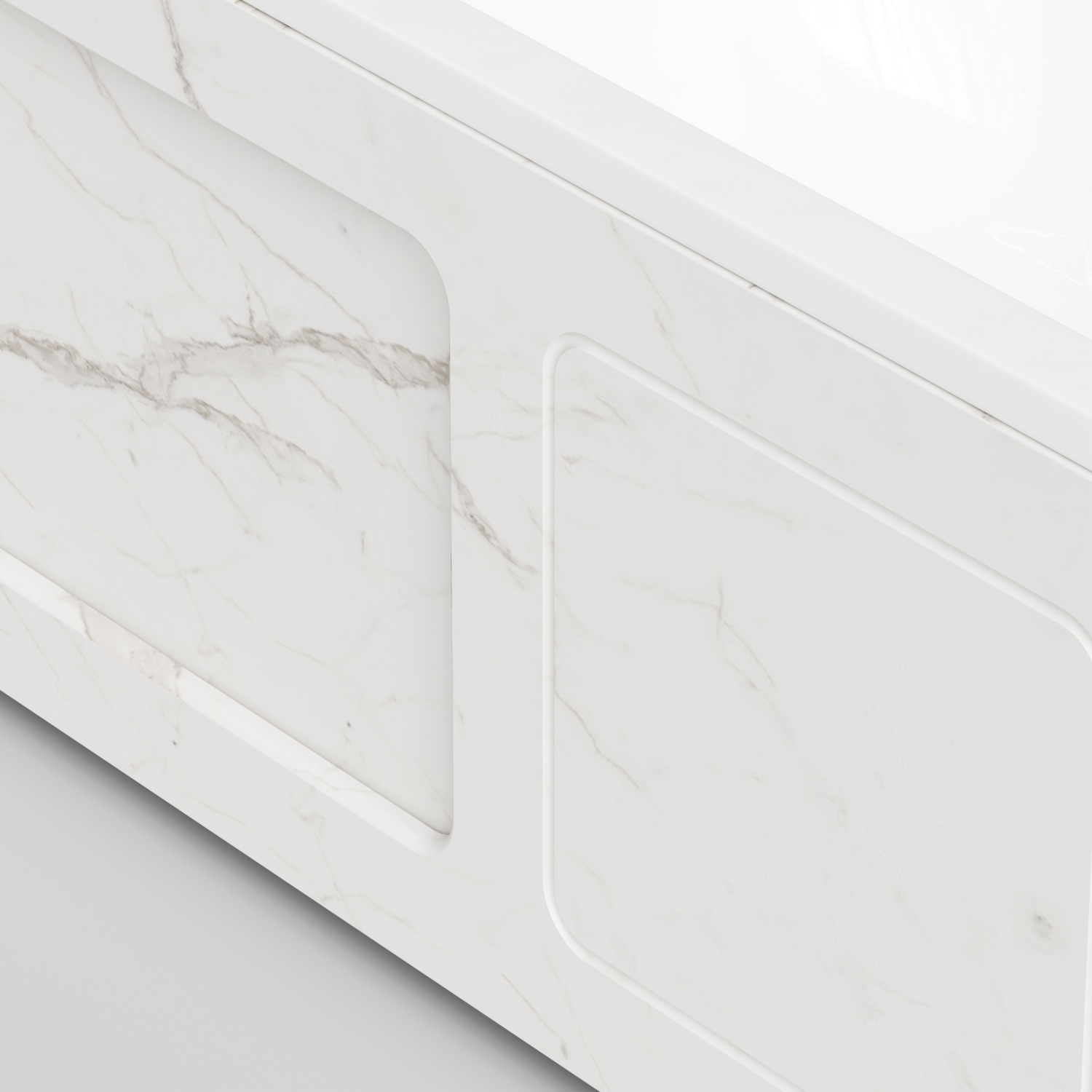 Экран под ванну Vod-ok Хит 180 раздвижной Мрамор Белый натур милк