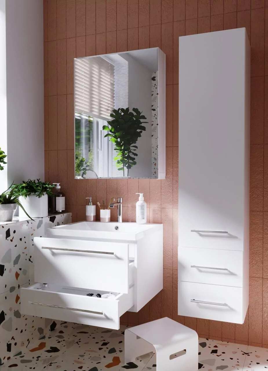 Зеркало-шкаф 1Marka Соната 60 белый