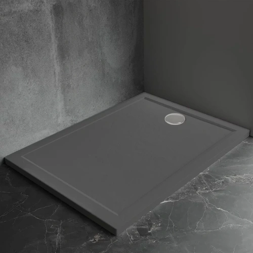 Душевой поддон Veconi Pietra AG, 1200x800x30, искусственный камень, антрацитово-серый от магазина Vanna-Vanna.ru!