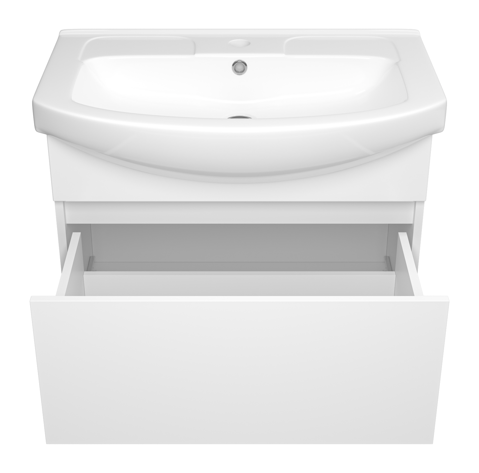 Тумба с раковиной Misty Монро 75 подвесная, белый