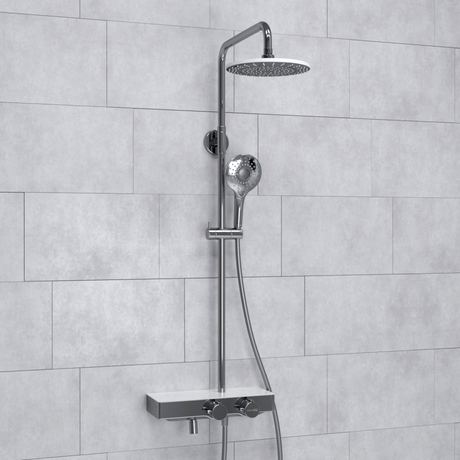 Душевая стойка WasserKraft A113.067.101.CH Thermo хром