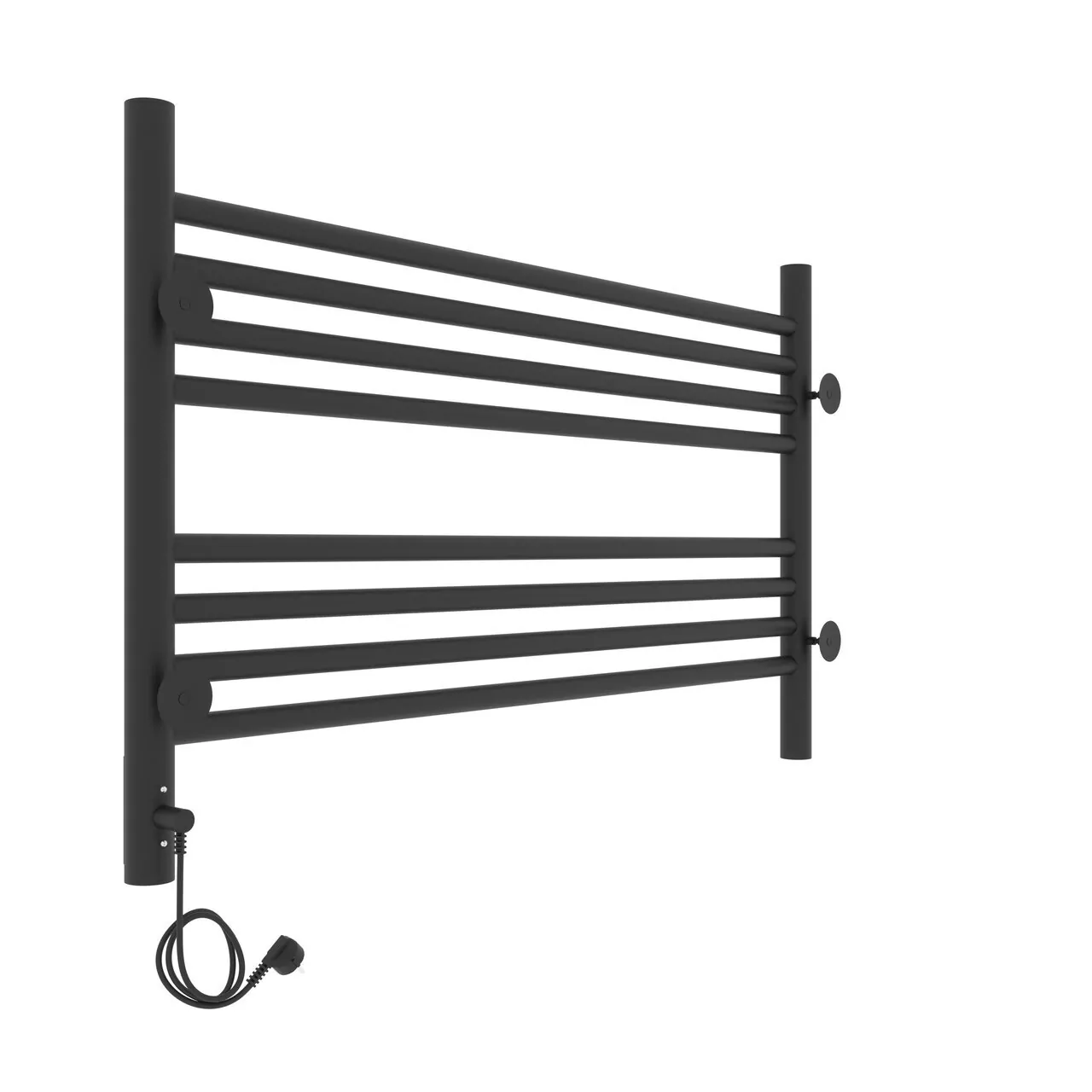 Полотенцесушитель электрический Laris Оливия ЧК8 800х500 правый, черный матовый