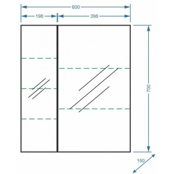Зеркало-шкаф Stella Polar Парма 60 белый