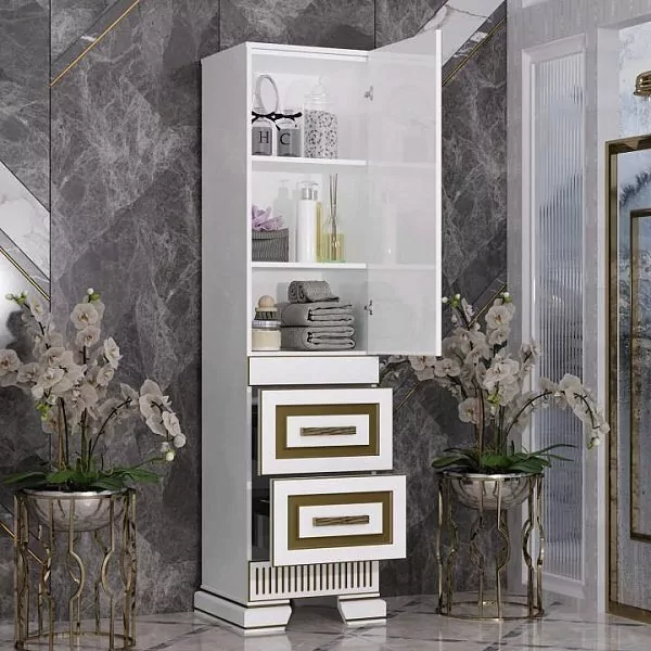 Пенал Opadiris Оникс 50 R белый, золото